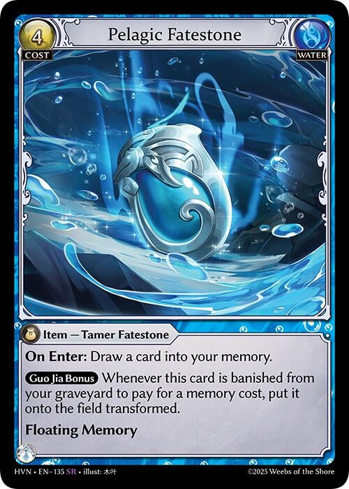 Image for Pelagic Fatestone // Slick Torrentrider (135) (Abyssal Heaven) - Grand Archive TCG