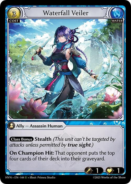 Image for Waterfall Veiler (144) (Abyssal Heaven) - Grand Archive TCG