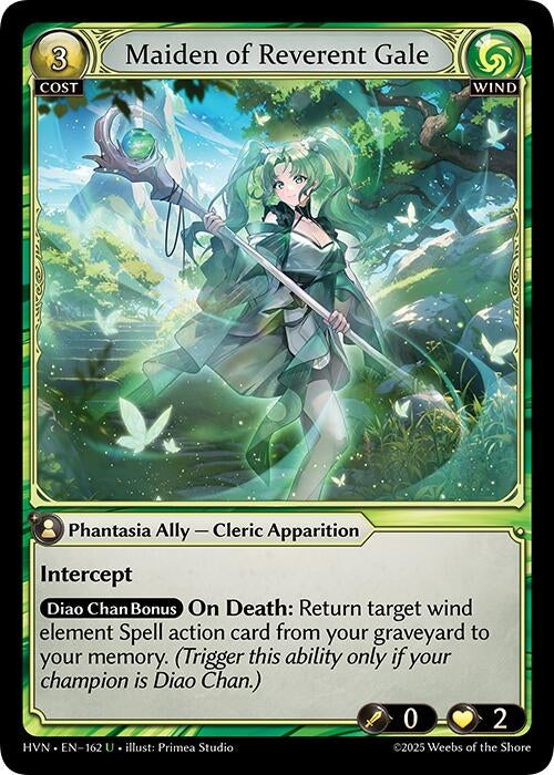 Image for Maiden of Reverent Gale (162) (Abyssal Heaven) - Grand Archive TCG