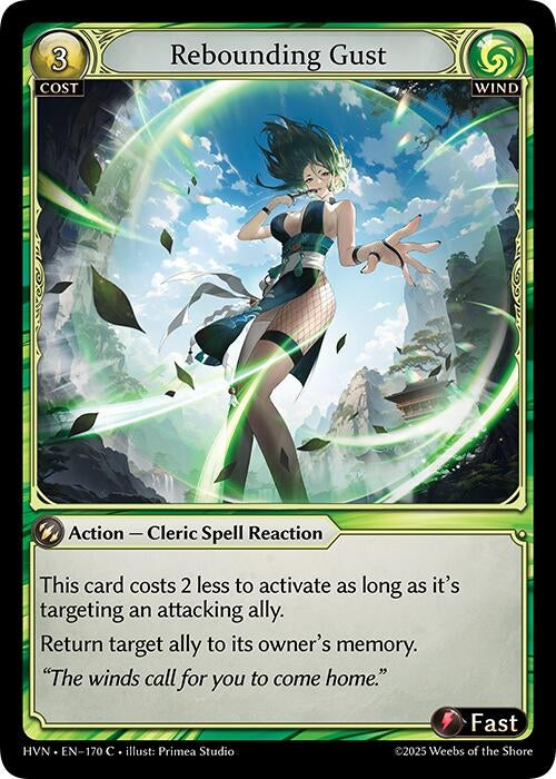 Image for Rebounding Gust (170) (Abyssal Heaven) - Grand Archive TCG