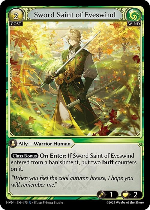 Image for Sword Saint of Eveswind (175) (Abyssal Heaven) - Grand Archive TCG