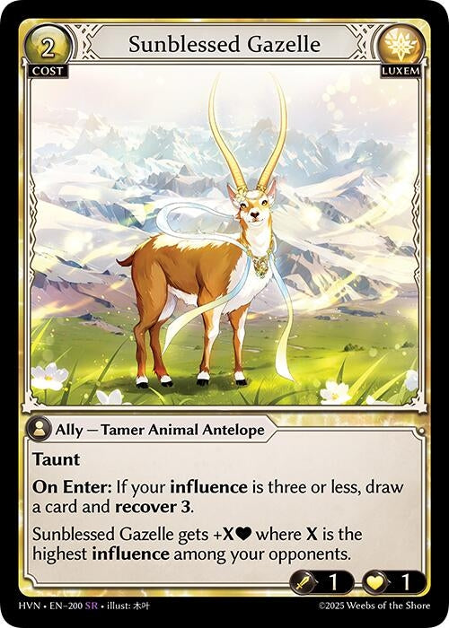 Image for Sunblessed Gazelle (200) (Abyssal Heaven) - Grand Archive TCG
