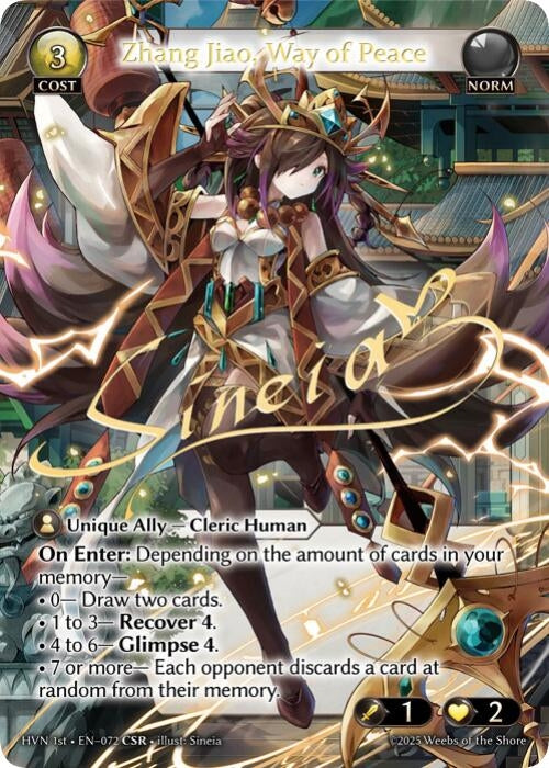 Image for Zhang Jiao, Way of Peace (CSR) (072) (Abyssal Heaven) - Grand Archive TCG