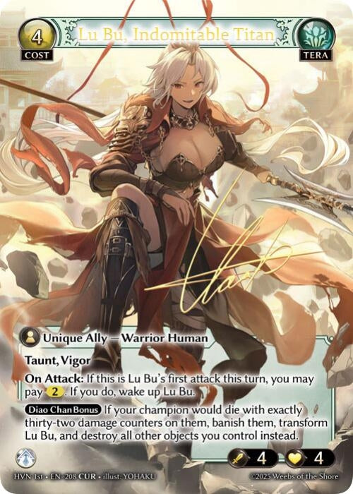 Image for Lu Bu, Indomitable Titan (CUR) (208) (Abyssal Heaven) - Grand Archive TCG