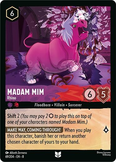 Image for Madam Mim - Rhino (69/204) (Reign of Jafar) - Disney Lorcana