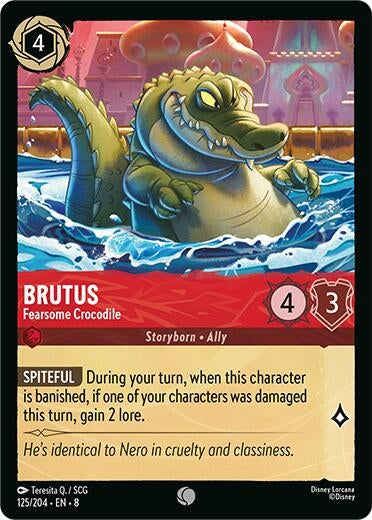 Image for Brutus - Fearsome Crocodile (125/204) (Reign of Jafar) - Disney Lorcana
