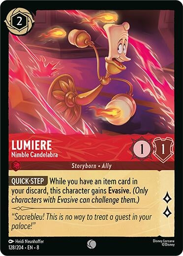 Image for Lumiere - Nimble Candelabra (128/204) (Reign of Jafar) - Disney Lorcana