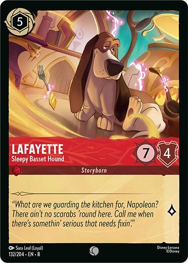Image for Lafayette - Sleepy Basset Hound (132/204) (Reign of Jafar) - Disney Lorcana