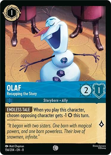 Image for Olaf - Recapping the Story (156/204) (Reign of Jafar) - Disney Lorcana