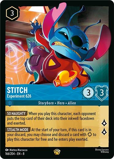 Image for Stitch - Experiment 626 (166/204) (Reign of Jafar) - Disney Lorcana