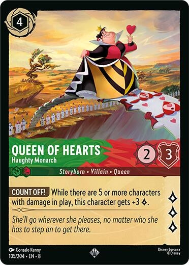 Image for Queen of Hearts - Haughty Monarch (105/204) (Reign of Jafar) - Disney Lorcana