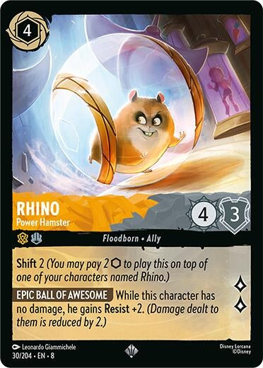 Image for Rhino - Power Hamster (30/204) (Reign of Jafar) - Disney Lorcana