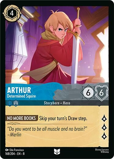 Image for Arthur - Determined Squire (168/204) (Reign of Jafar) - Disney Lorcana