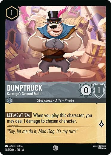 Image for Dumptruck - Karnage's Second Mate (185/204) (Reign of Jafar) - Disney Lorcana