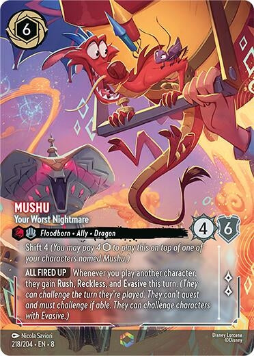 Image for Mushu - Your Worst Nightmare (Enchanted) (218/204) (Reign of Jafar) - Disney Lorcana