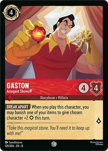 Image for Gaston - Arrogant Showoff (129/204) (Reign of Jafar) - Disney Lorcana