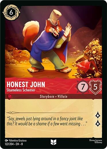 Image for Honest John - Shameless Schemer (122/204) (Reign of Jafar) - Disney Lorcana