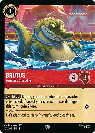 Image for Brutus - Fearsome Crocodile (Foil) (125/204) (Reign of Jafar) - Disney Lorcana