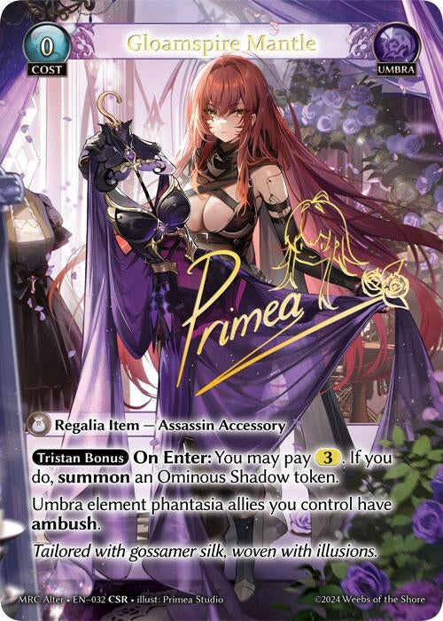 Image for Gloamspire Mantle (32) (Mercurial Heart Alter Edition) - Grand Archive TCG