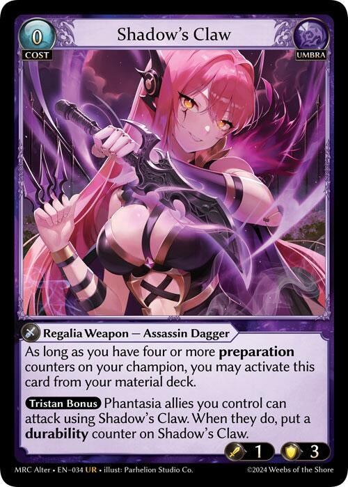Image for Shadow's Claw (34) (Mercurial Heart Alter Edition) - Grand Archive TCG