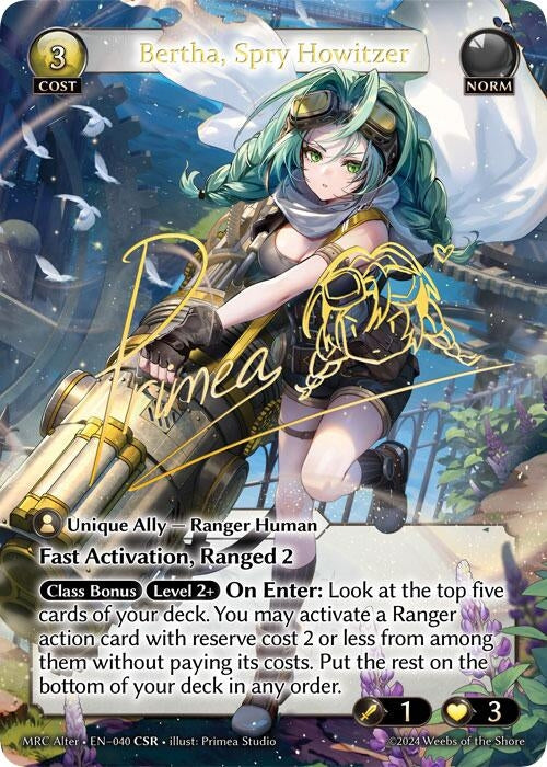 Image for Bertha, Spry Howitzer (40) (Mercurial Heart Alter Edition) - Grand Archive TCG
