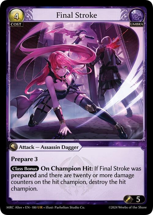 Image for Final Stroke (180) (Mercurial Heart Alter Edition) - Grand Archive TCG