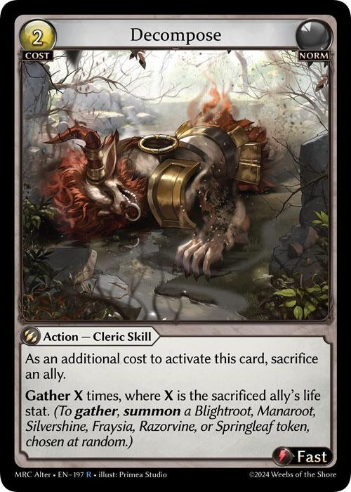 Image for Decompose (197) (Mercurial Heart Alter Edition) - Grand Archive TCG