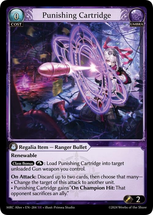 Image for Punishing Cartridge (204) (Mercurial Heart Alter Edition) - Grand Archive TCG