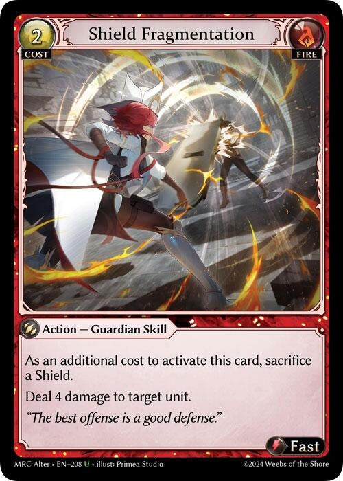Image for Shield Fragmentation (208) (Mercurial Heart Alter Edition) - Grand Archive TCG