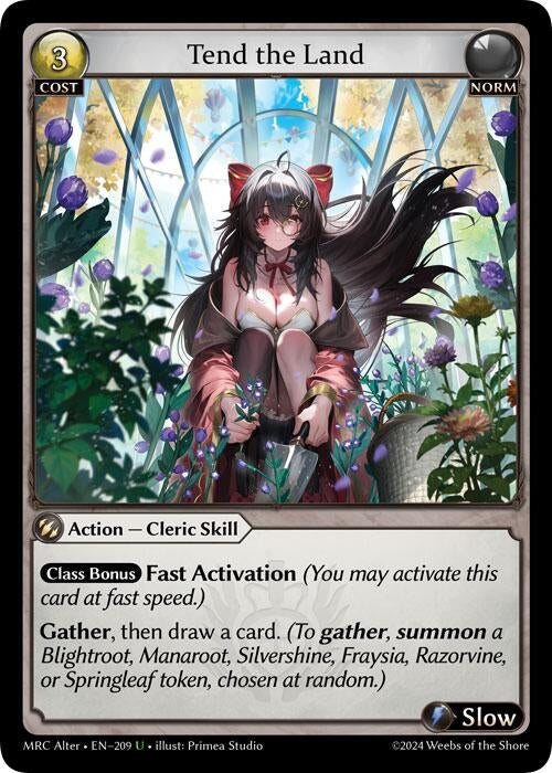 Image for Tend the Land (209) (Mercurial Heart Alter Edition) - Grand Archive TCG