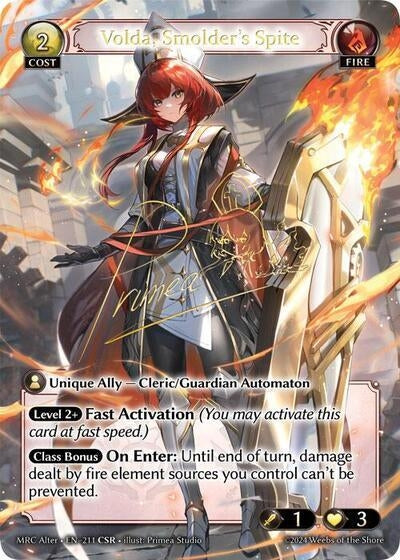 Image for Volda, Smolder's Spite (CSR) (211) (Mercurial Heart Alter Edition) - Grand Archive TCG