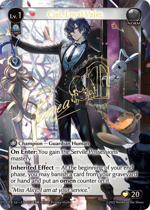 Image for Ciel, Loyal Valet (CSR) (005) (Distorted Reflections) - Grand Archive TCG