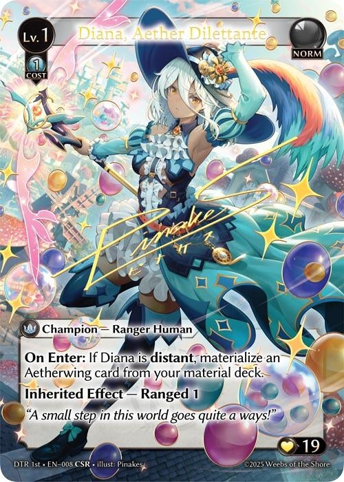 Image for Diana, Aether Dilettante (CSR) (008) (Distorted Reflections) - Grand Archive TCG