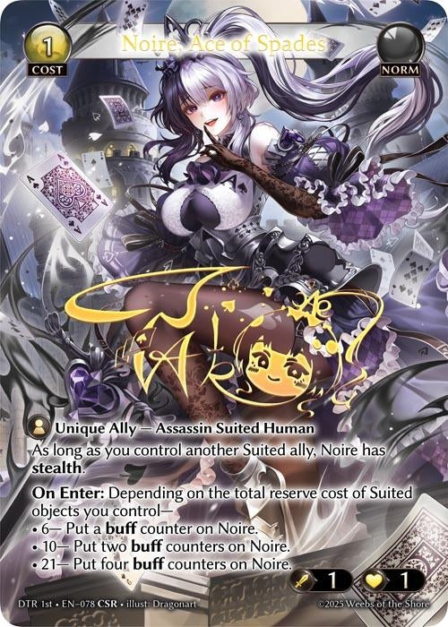 Image for Noire, Ace of Spades (CSR) (078) (Distorted Reflections) - Grand Archive TCG