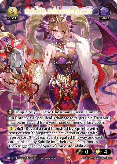 Image for Spirelle, Schwartz Queen (CSR) (221) (Distorted Reflections) - Grand Archive TCG