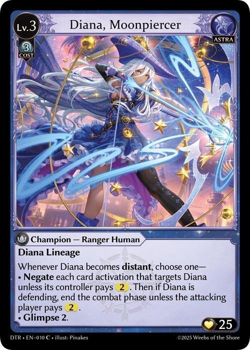 Image for Diana, Moonpiercer (010) (Distorted Reflections) - Grand Archive TCG