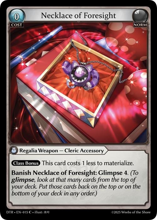 Image for Necklace of Foresight (015) (Distorted Reflections) - Grand Archive TCG