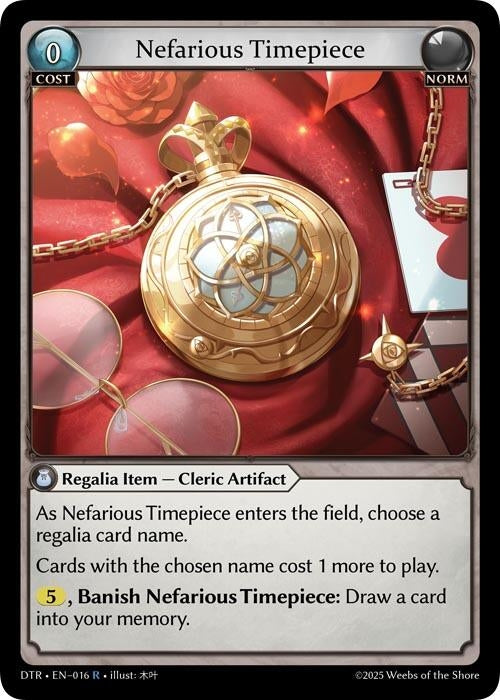 Image for Nefarious Timepiece (016) (Distorted Reflections) - Grand Archive TCG
