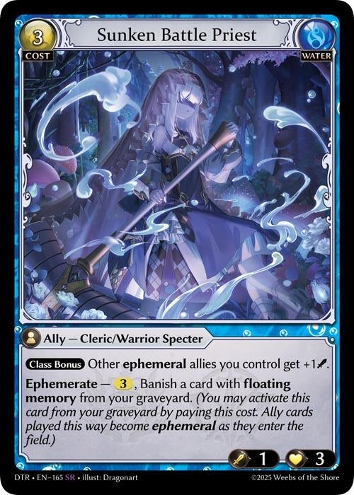 Image for Sunken Battle Priest (165) (Distorted Reflections) - Grand Archive TCG