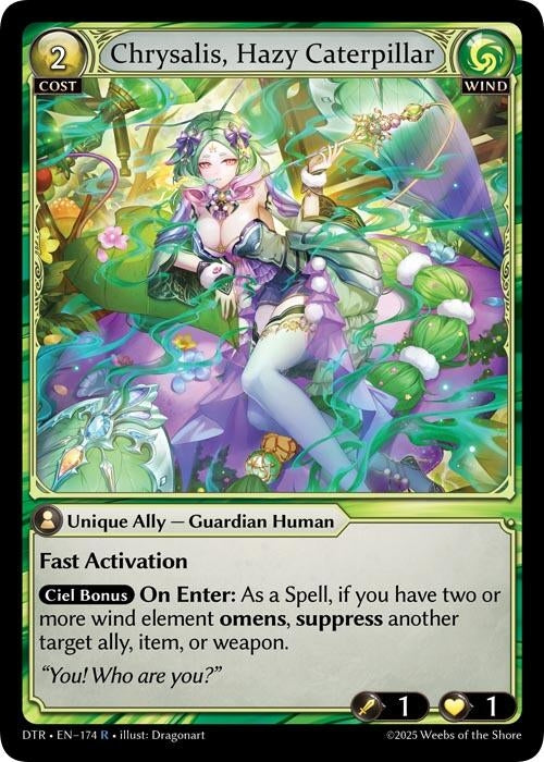 Image for Chrysalis, Hazy Caterpillar (174) (Distorted Reflections) - Grand Archive TCG