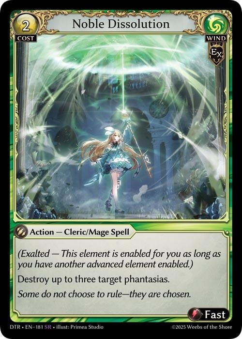 Image for Noble Dissolution (181) (Distorted Reflections) - Grand Archive TCG