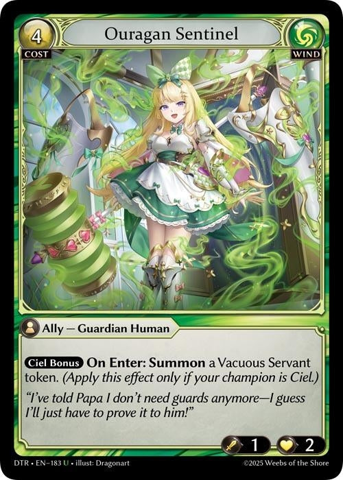 Image for Ouragan Sentinel (183) (Distorted Reflections) - Grand Archive TCG