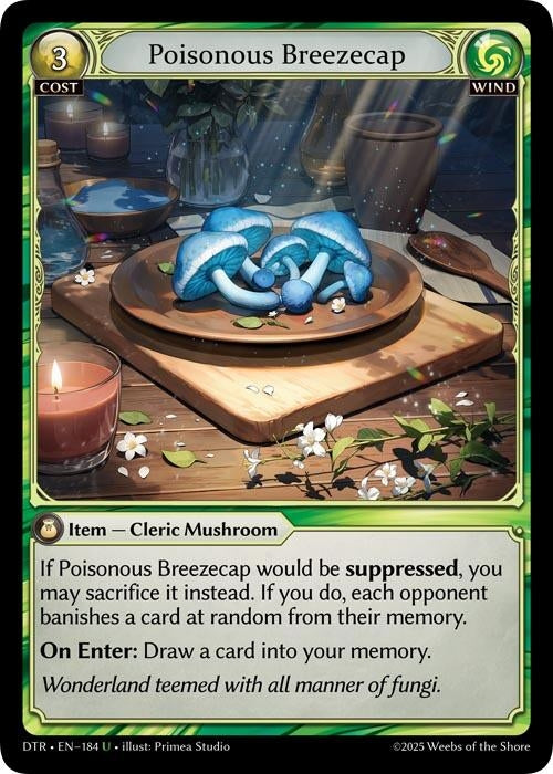 Image for Poisonous Breezecap (184) (Distorted Reflections) - Grand Archive TCG