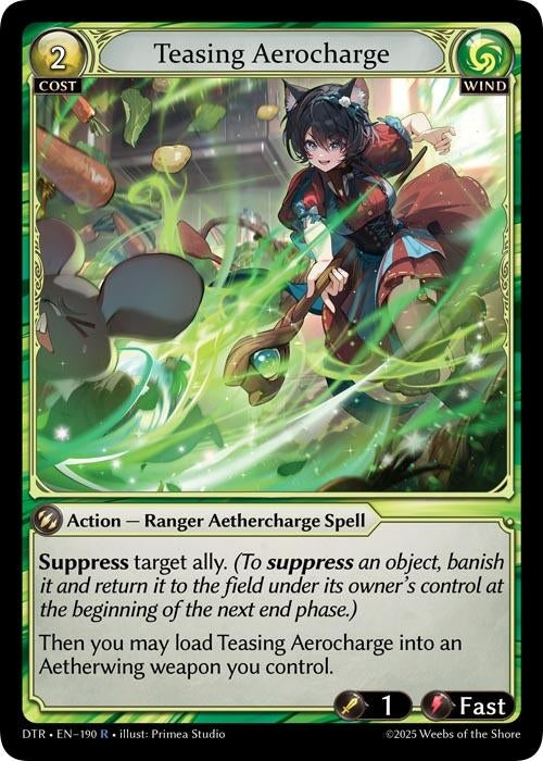 Image for Teasing Aerocharge (190) (Distorted Reflections) - Grand Archive TCG