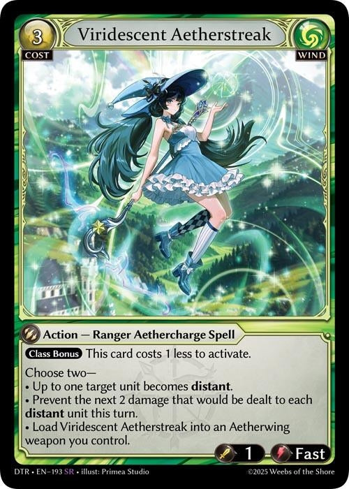 Image for Viridescent Aetherstreak (193) (Distorted Reflections) - Grand Archive TCG