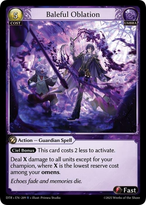 Image for Baleful Oblation (209) (Distorted Reflections) - Grand Archive TCG