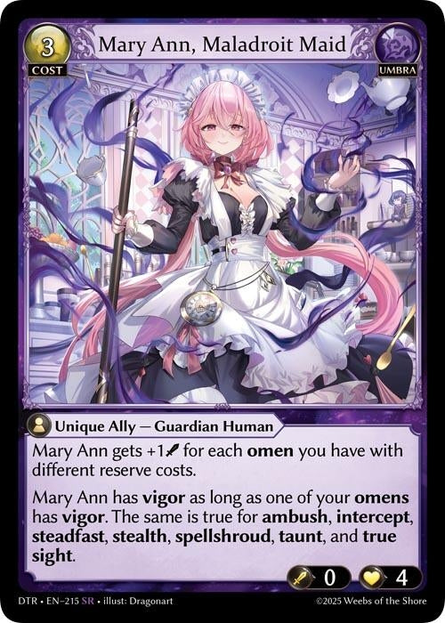 Image for Mary Ann, Maladroit Maid (215) (Distorted Reflections) - Grand Archive TCG