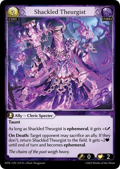 Image for Shackled Theurgist (219) (Distorted Reflections) - Grand Archive TCG