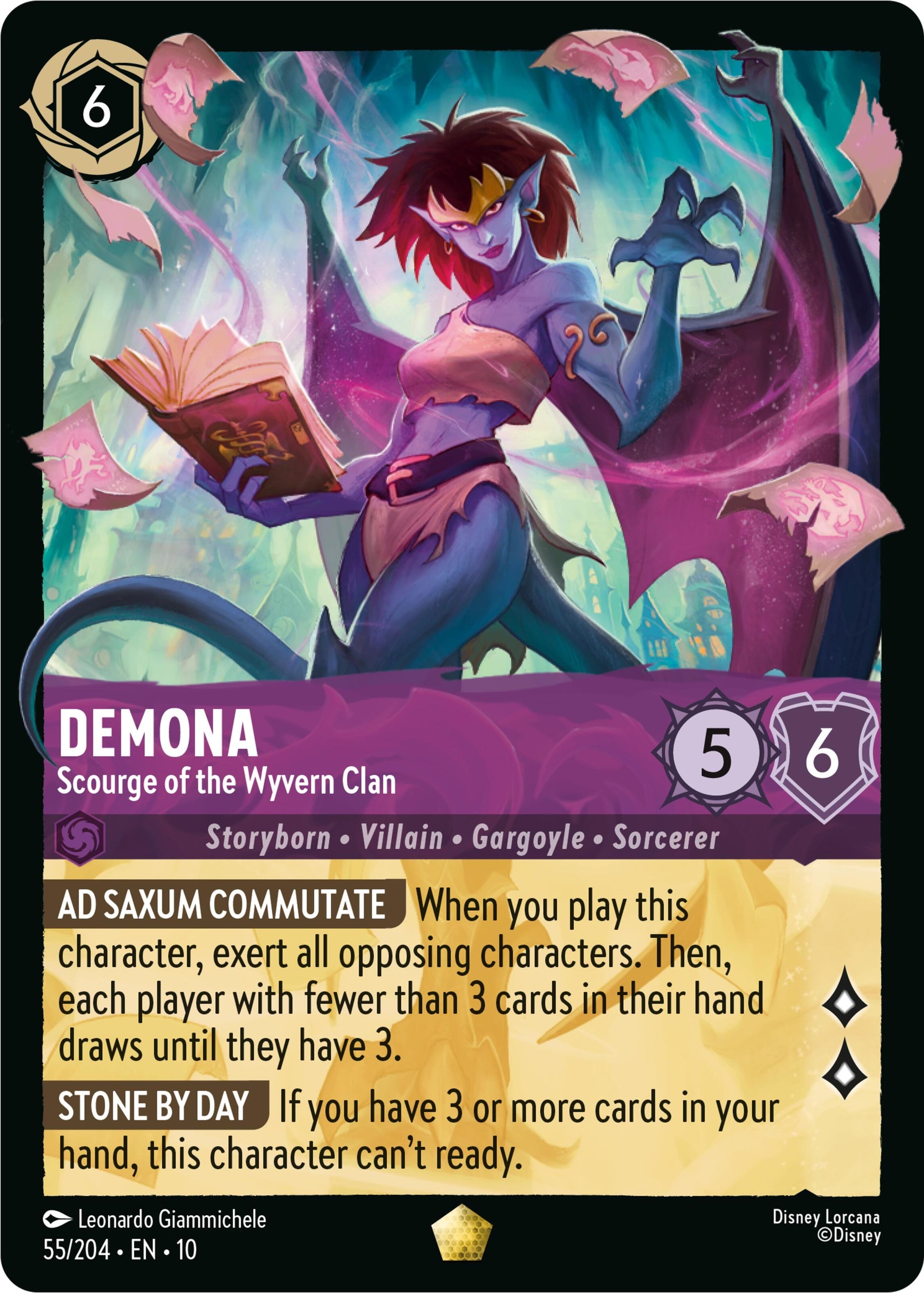 Image for Demona - Scourge of the Wyvern Clan (55/204) (Whispers in the Well) - Disney Lorcana