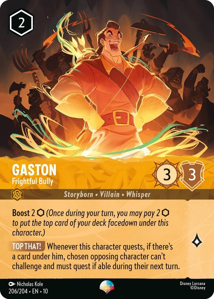 Image for Gaston - Frightful Bully (Epic) (206/204) (Whispers in the Well) - Disney Lorcana